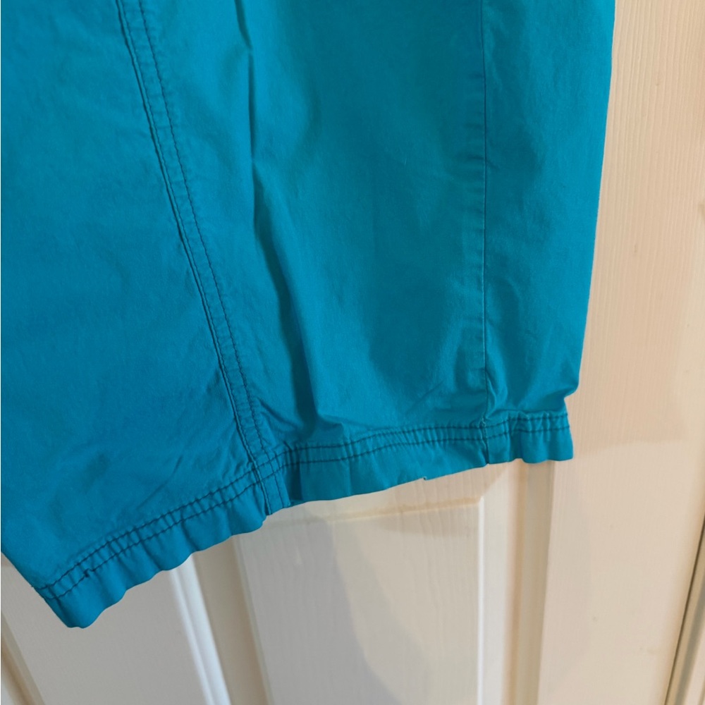 Lane Bryant Turquoise Cargo Capri with Drawstring - Picture 6 of 8